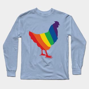 Rainbow Chicken Long Sleeve T-Shirt